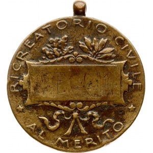 Italy Medal (20th Century) Civil Recreation to Merit. Bronze. Weight approx: 13.40 g. Diameter...