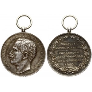 Italy Medal 1908 'For helping the victims of the calamity that befell Messina and Calabria'...