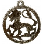 Italy Sign (20th Century) Leo (Zodiac Sign). Obverse: LEO. Reverse: GV MILANO. Brass silvered. Weight approx: 38.00 g...