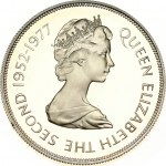 Jersey 25 Pence 1977 25th anniversary of accession of Queen Elizabeth II. Elizabeth II (1952-). Obverse...