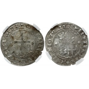 Latvia Livonia 1/2 Mark 1556 Riga. Heinrich von Galen (1551-1557). Obverse: Four-sectioned shield surrounded by legend...