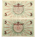 Latvia 3 Rubli 1919 Soviet of Riga Banknote. Obverse: Denomination. Lettering...