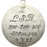 Latvia Spotrs Medal 1928. II L.S.B. 200-220-400-800m. SKR. 9.IX.28. K Wihtolin RIGA. Silver. Weight approx: 12.25g...