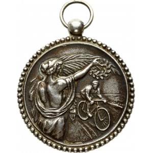Latvia Medal Bicycle Race 1932. KAMP F.W.N.H '32. Silver. Weight approx: 12.94g. Diameter: 33 mm.