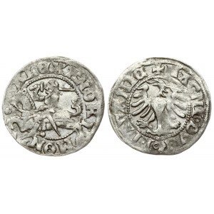 Lithuania 1/2 Grosz ND (1501-1506) Vilnius. Alexander Jagiellon (1492-1506). Obverse: Vytis, legend MON 'o ALEXANDRI ...