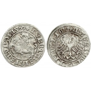 Lithuania 1/2 Grosz 1509 Vilnius. Sigismund I the Old (1506-1548). Obverse: +MONETA: SIGISMVNDI: 15o9 ; Reverse: ...