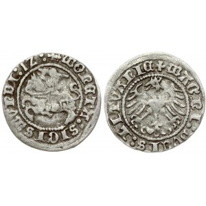 Lithuania 1/2 Grosz 1512 Vilnius. Sigismund I the Old (1506-1548). Obverse: ++MONETA:SIGISMVNDI:1Z: Reverse: +MAGNI...