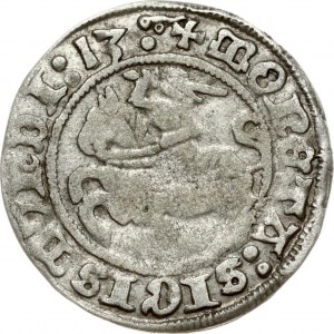 Lithuania 1/2 Grosz 1513 Vilnius. Sigismund I the Old (1506-1548). Obverse: +MONETA:SIGISMVNDI:13:. Reverse: +MAGNI...