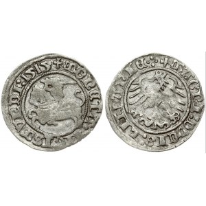 Lithuania 1/2 Grosz 1515 Vilnius. Sigismund I the Old (1506-1548). Obverse: +MONETA:SIGISMVNDI:1515 Reverse: +MAGNI...
