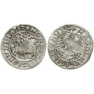 Lithuania 1/2 Grosz 1519 Vilnius. Sigismund I the Old (1506-1548). Obverse: +MONETA:SIGISMVNDI:1519 Reverse: +MAGNI...