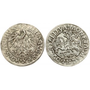 Lithuania 1/2 Grosz 1547 Vilnius. Sigismund II Augustus (1545-1572). Legend ends LI/LITVA. Silver. Cesnulis...