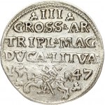 Lithuania 3 Groszy 1547 Vilnius. Sigismund II Augustus (1545-1572). Obverse: crowned bust to right...