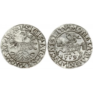 Lithuania 1/2 Grosz 1559 Vilnius. Sigismund II Augustus (1545-1572). Legend ends L/LITV...
