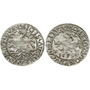 Lithuania 1/2 Grosz 1559 Vilnius. Sigismund II Augustus (1545-1572). Legend ends L/LITVA...