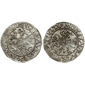 Lithuania 1/2 Grosz 1559 Vilnius. Sigismund II Augustus (1545-1572). Legend ends L/LITV. Silver. Cesnulis...