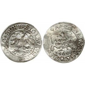 Lithuania 1/2 Grosz 1560 Vilnius. Sigismund II Augustus (1545-1572). Obverse: SIGIS AVG REX PO MAG DVX. L* Reverse...
