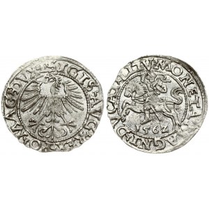 Lithuania 1/2 Grosz 1562 Vilnius. Sigismund II Augustus (1545-1572). Obverse: SIGIS AVG REX PO MAG DVX L Reverse...