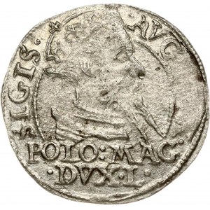 Lithuania 1 Grosz 1568 Tykocin. Sigismund II Augustus (1545-1572). Smaller knight, legend ends: L/LIT. Silver...