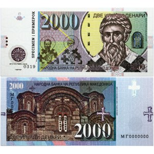 Macedonia 2000 Denari 2013 SPECIMEN 'Church of St George Staro Nagoričane' Fantasy Banknote. Limited Edition...