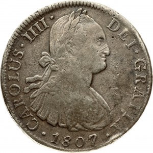 Mexico SPANISH COLONY 8 Reales 1807 TH Charles IV(1788-1808). Obverse: Armored bust of Charles IIII right. Inscription...