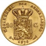 Netherlands 10 Gulden 1876 William III (1849-1890). Obverse: Head right. Obverse Legend: KONING WILLEM DE DERDE ...