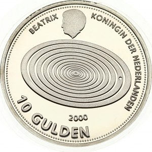 Netherlands 10 Gulden 1999 Millennium. Beatrix (1980-2013). Obverse Lettering...
