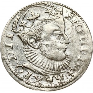 Poland 3 Groszy 1589 Riga. Sigismund III Vasa(1587-1632). Obverse: Crowned bust right. Reverse: Denomination/date...
