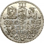Poland 3 Groszy 1593 Malbork. Sigismund III Vasa (1587-1629). Obverse: Crowned bust of king faces right. Reverse...