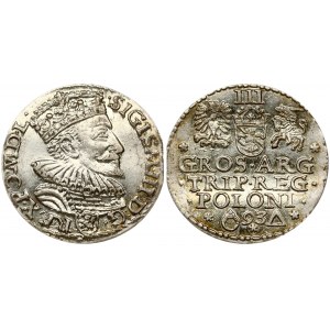 Poland 3 Groszy 1593 Malbork. Sigismund III Vasa (1587-1629). Obverse: Crowned bust of king faces right...