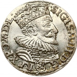 Poland 3 Groszy 1593 Malbork. Sigismund III Vasa (1587-1629). Obverse: Crowned bust of king faces right...