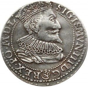 Poland 6 Groszy 1596 Malbork. Sigismund III Vasa (1587-1632). Obverse: Crowned bust right. Reverse: Value under crown...