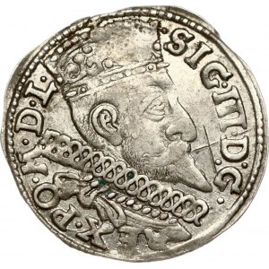 Poland 3 Groszy 1598 Poznan. Sigismund III Vasa (1587-1629). Obverse: Crowned bust of king faces right. Reverse...