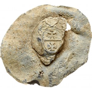 Poland Elbing Trade Seal 1598. Coat of arms of the city of Elbing. Lead. Weight approx: 22.88 g. Diameter...