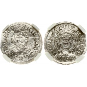Poland Gdansk 2 Grosze 1651 John II Casimir Vasa (1649-1668). Obverse: Crowned and armored bust right without circle...