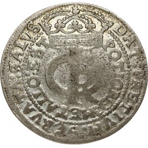 Poland 1 Tymf 1663 AT Bydgoszcz. John II Casimir Vasa (1649-1668). Obverse: Crowned monogram. Reverse: Crowned shield...
