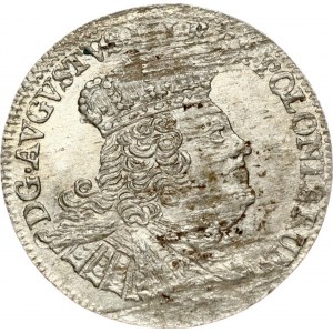 Poland 6 Groszy 1756 EC August III(1733-1763). Obverse: Crowned bust right. Reverse: Crowned; round 4...