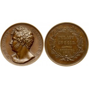 Poland Medal 1814 Dedicated to Count Vincent Korwin-Krasinski. Medal from the Napoleonic Wars period...