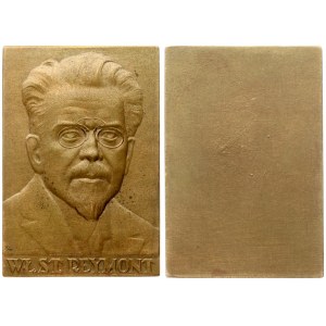 Poland Plaque (1926) Wladyslaw Reymont; poster by J. Aumiller 1926; Bust en face and the inscription ON ST. REYMONT...