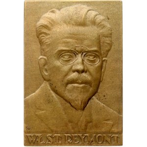 Poland Plaque (1926) Wladyslaw Reymont; poster by J. Aumiller 1926; Bust en face and the inscription ON ST. REYMONT...