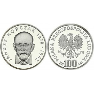 Poland 100 Zlotych 1978 MW 100th Anniversary - Birth of Janusz Korczak. Obverse: Imperial eagle above value. Reverse...