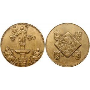 Poland Medal (1980) from the royal series of PTAiN - Zygmunt III Waza. Warsaw. Obverse: Of thaler clips from 1614...