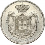 Portugal 1000 Reis 1899 Carlos I (1889-1908). Obverse: Head to right. Lettering: CARLOS I REI DE PORTUGAL V...