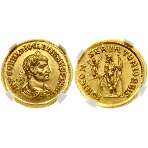 Roman Empire 1 Aureus (284 - 305). DIOCLETIANUS; A.D. 284-305. AV Aureus (Gold. 4.62 gms); Cyzicus Mint A.D. 284-286. ...
