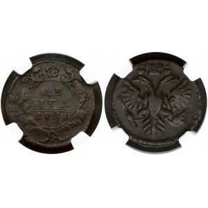 Russia 1 Denga 1731 Anna Ioannovna (1730-1740). Obverse: Crowned double-headed eagle. Reverse...