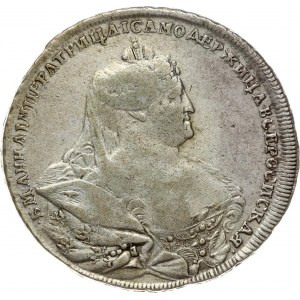 Russia 1 Rouble 1737 Anna Ioannovna (1730-1740). Averse: Bust right. Reverse: Crown above crowned double-headed eagle...