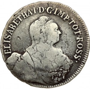 Russia For Livonia 24 Kopecks 1757 Elizabeth (1741-1762) Obverse: Bust facing right and surrounded by legend. Lettering...