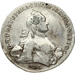 Russia 1 Rouble 1762 ММД-ДМ Moscow. Catherine II (1762-1796). Obverse: Crowned bust right. Reverse...