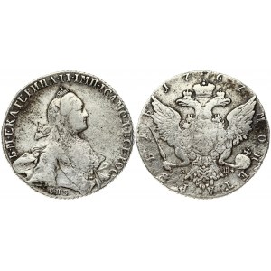 Russia 1 Rouble 1767 СПБ-АШ St. Petersburg. Catherine II (1762-1796). Obverse: Crowned bust right. Reverse...