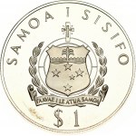 Samoa 1 Tala 1977 Silver Jubilee. Elizabeth II (1952-). Obverse: National arms above value. Lettering: SAMOA I SISIFO ...