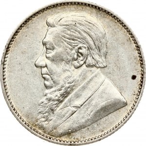 South Africa 1 Shilling 1897 Obverse: Bearded bust of President Johannes Paulus Kruger left. Reverse...